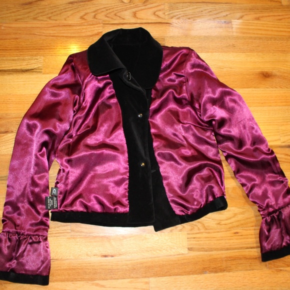 WOMENS RIVET G-III BLACK VELVET JACKET BLAZER M * - Picture 8 of 8